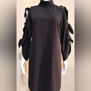 Alex Marie Long Sleeve Dress with Bow Accents
